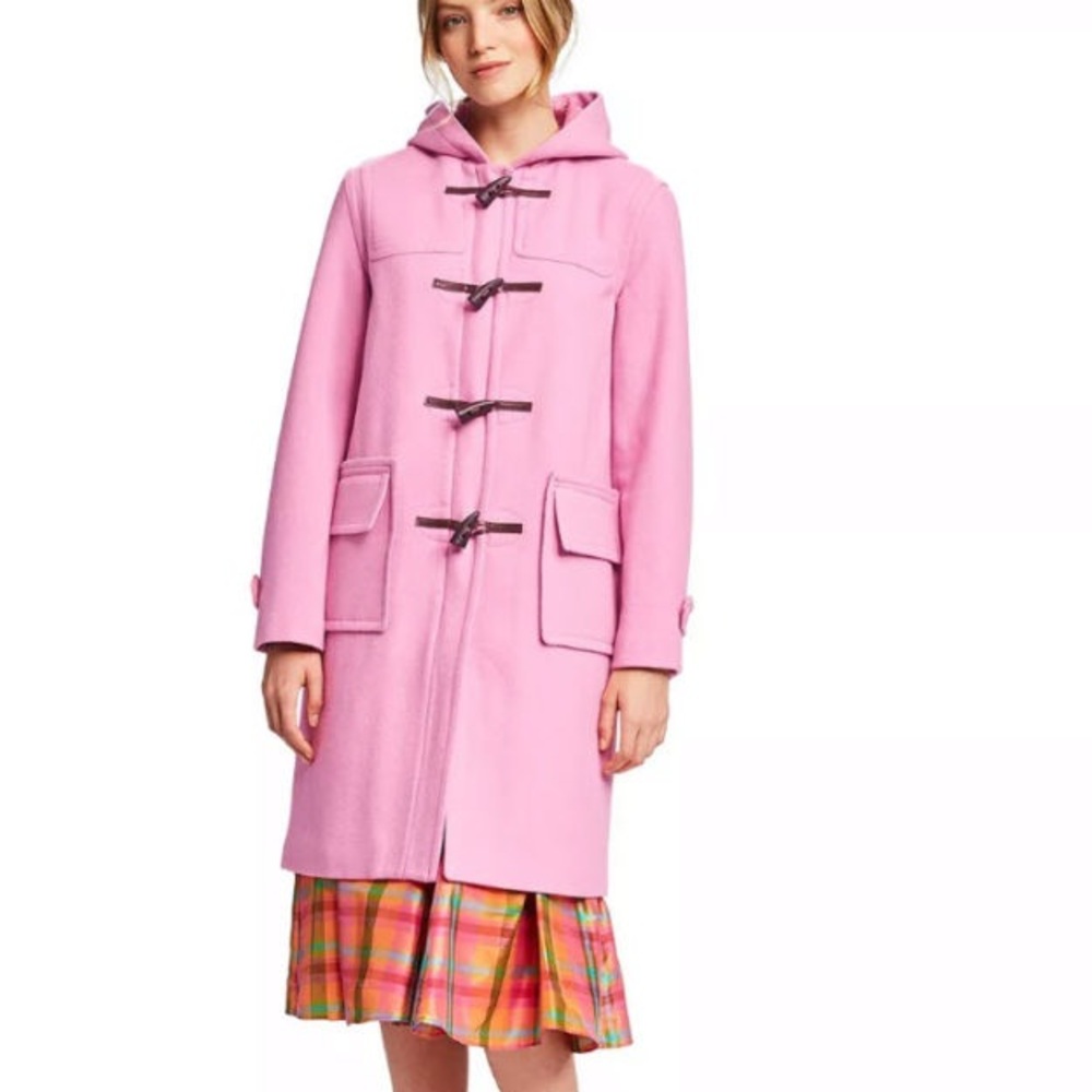 Isaac Mizrahi x Target Pink Toggle Hooded Wool Coat 2X - Picture 2 of 9